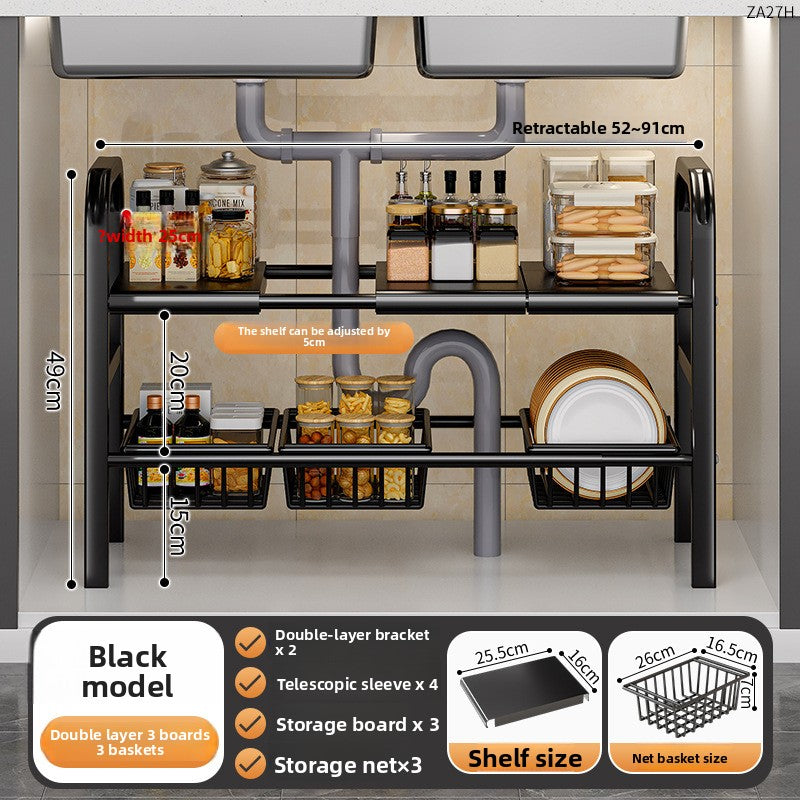 Expandable Kitchen Sink Storage Rack