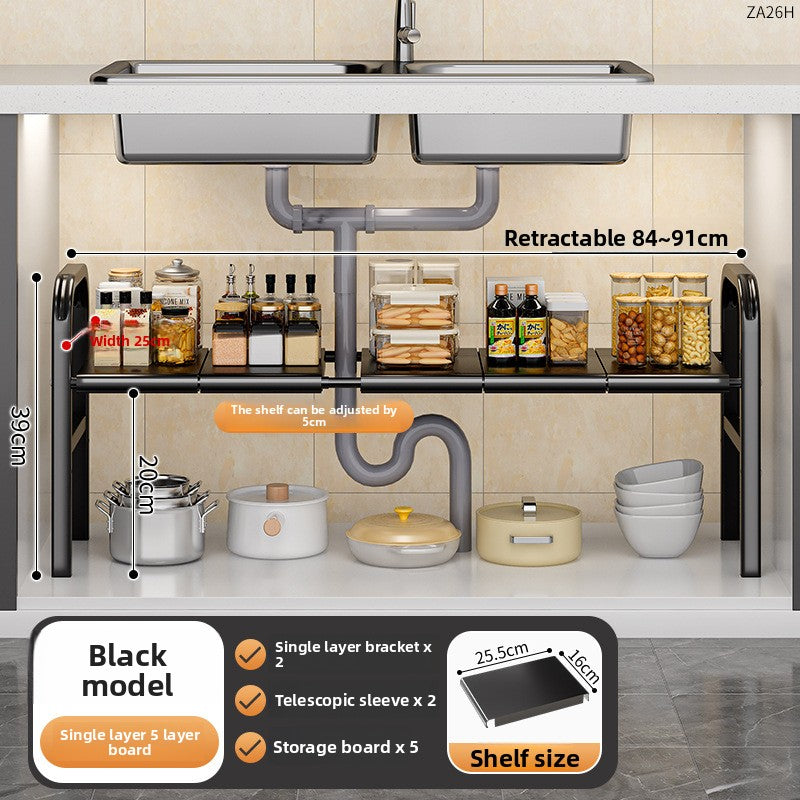 Expandable Kitchen Sink Storage Rack